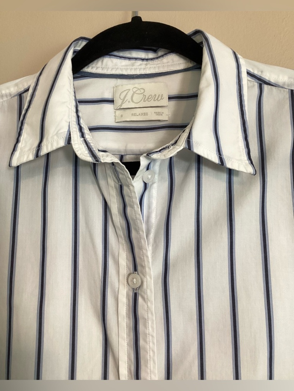 J. Crew Relaxed Fit Preppy Striped Shirt Size 8 Re-Imagined by J. Crew - Picture 2 of 8